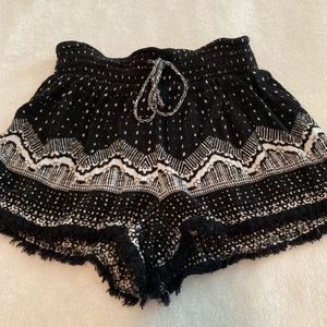 Printed pajama shorts